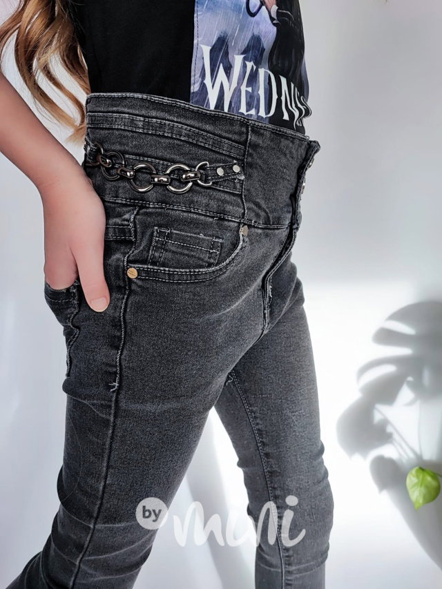 Slim jeansy se zvýšeným pasem black
