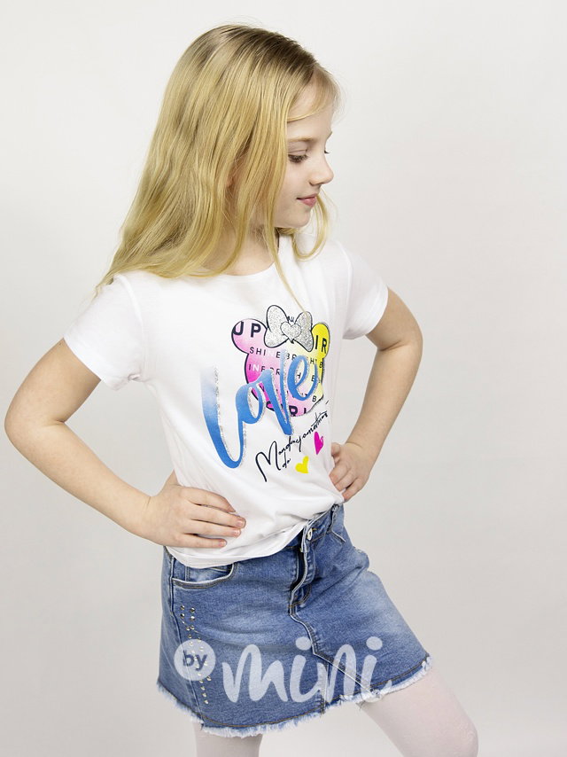 3-dílný jeans komplet LOVE white