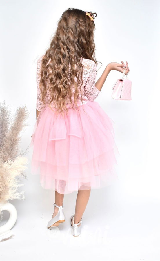 Slavnostní společenské šaty růžové