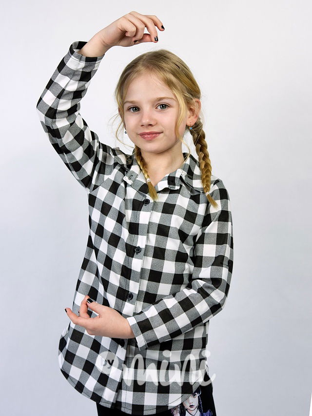 Wednesday a Věc karo košilová tunika