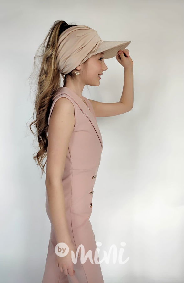 Pony hair kšiltová čelenka béžová