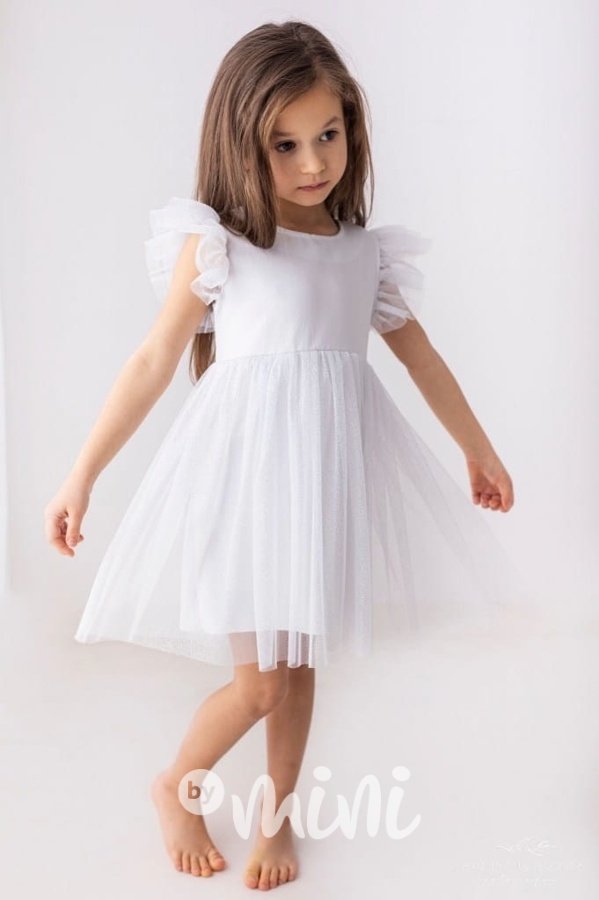 Lily Grey slavnostní tylové šaty ANGEL white