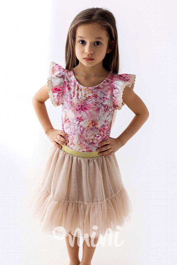 Gold beige maxi tutu sukně Lily Grey