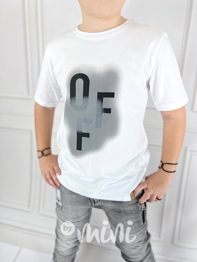 OFF triko white/grey