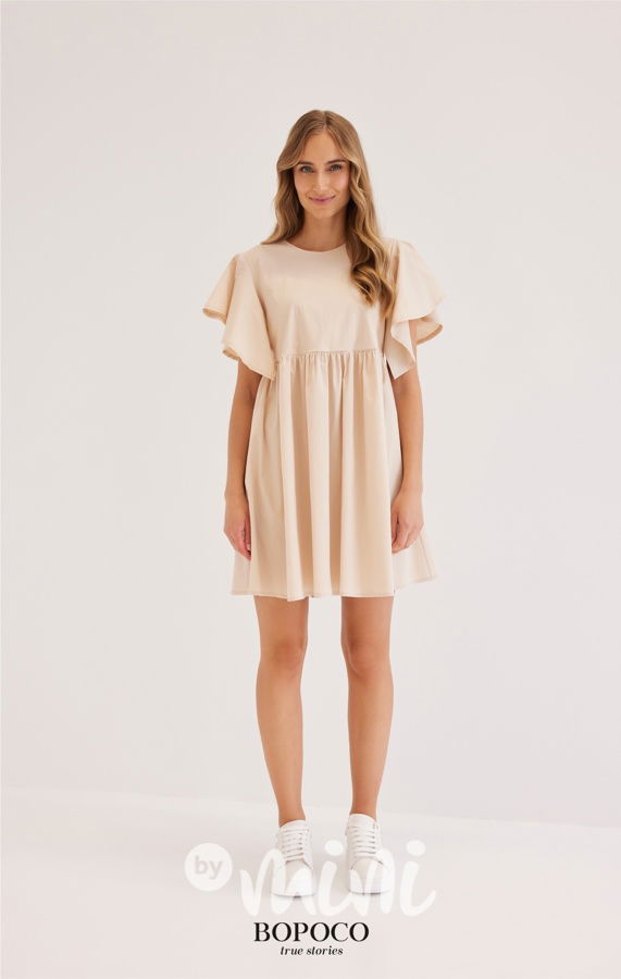 Frill šaty Mini me béžové