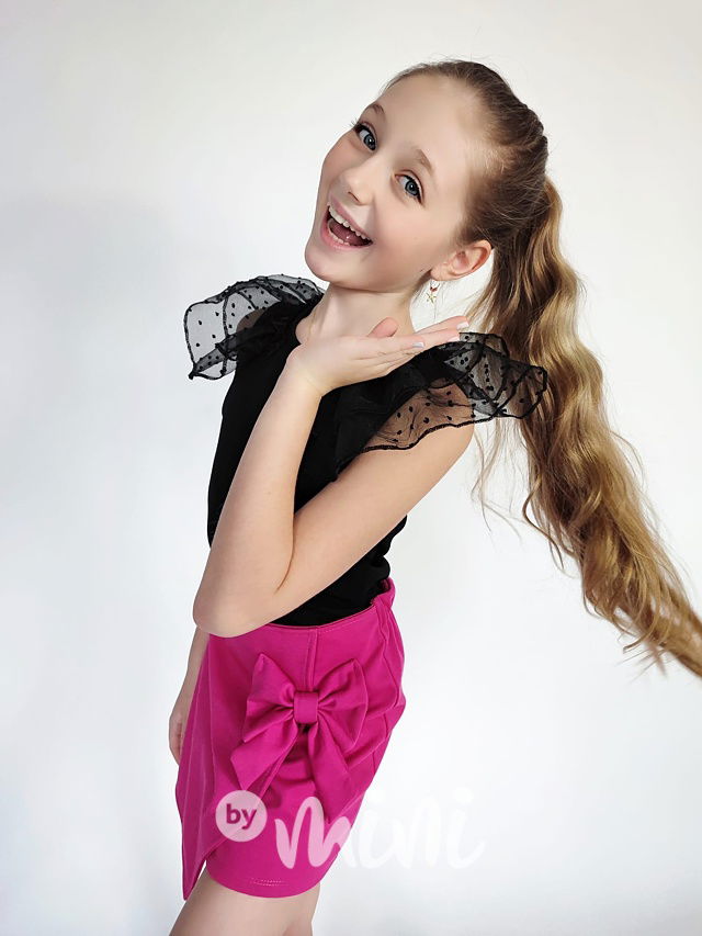 Malinová sukně s mašlí