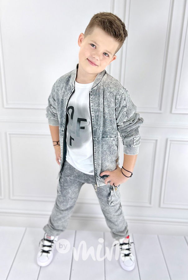 Acid wash jeans mikina