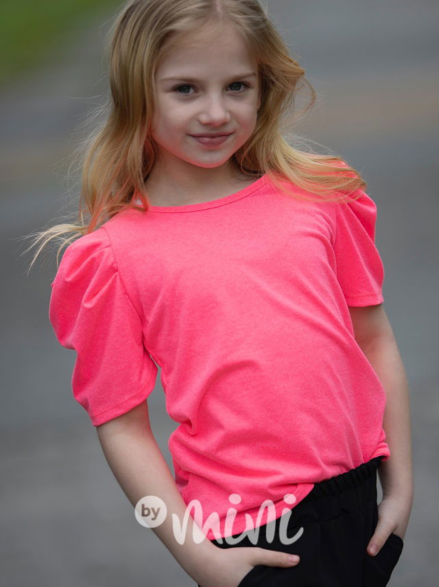 Neon blůzka růžová