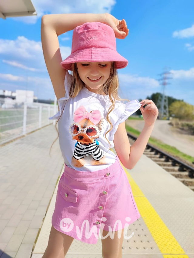 Barbie pink jeans sukňokraťasy