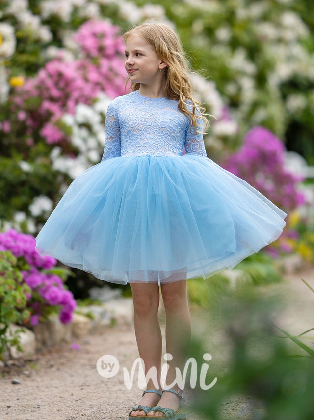 Princess krajkové šaty s maxi tylovou sukní Frozen