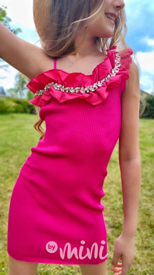 Šaty se zdobením Cannes amarant