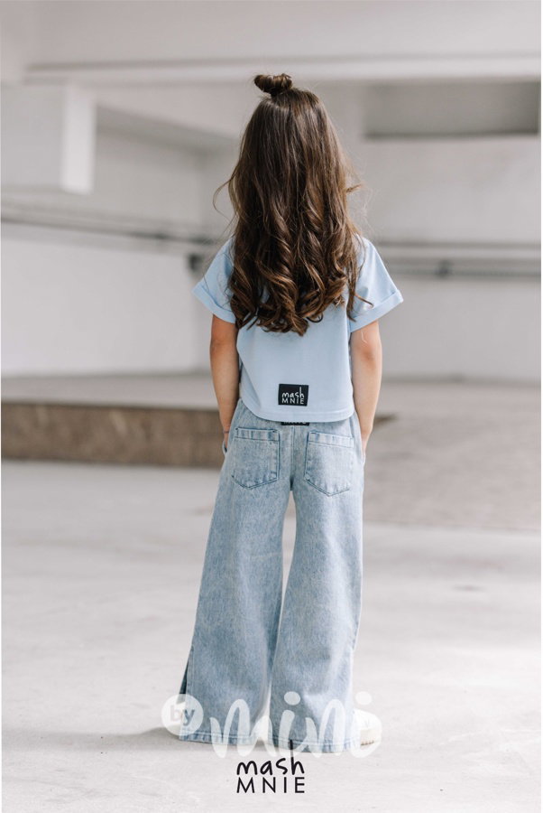 Mash Mnie crop triko baby blue