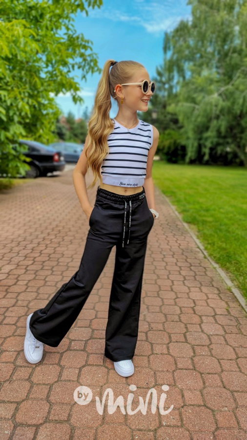 Fashion volné kalhoty černé