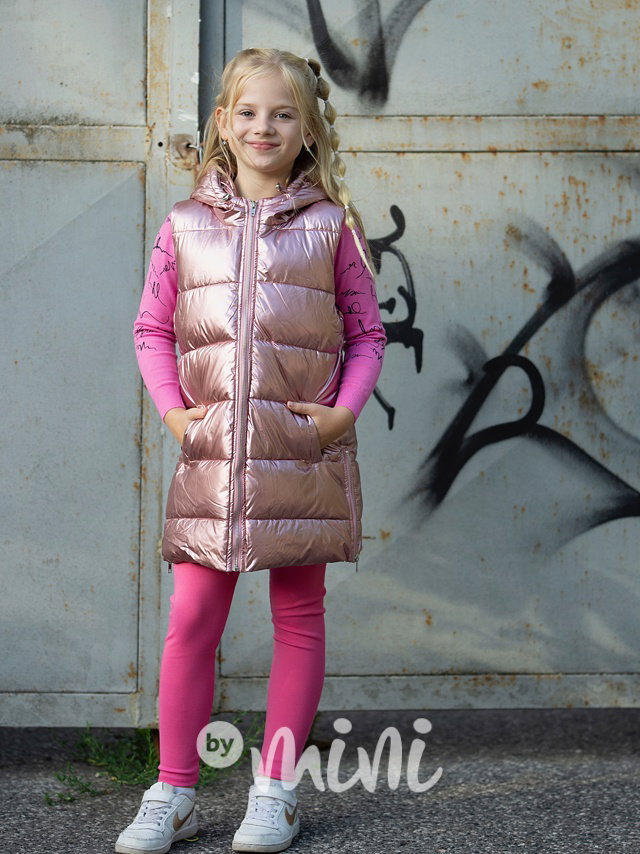 Long vesta metalic pink