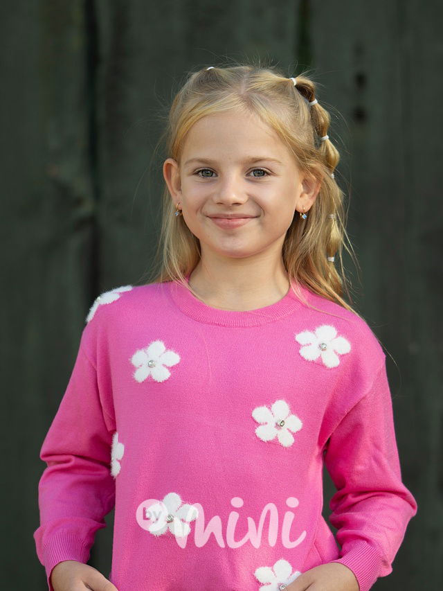 Růžový svetřík flowers