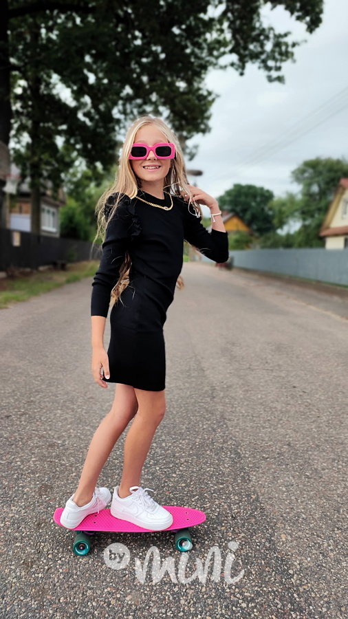 Lady D premium frill šaty black