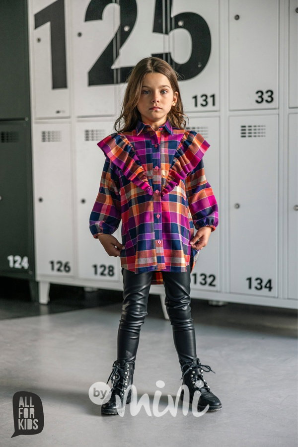 Černé eco leather legíny All for kids