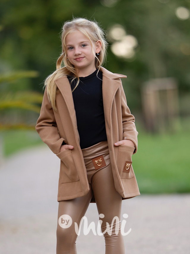 Flaušový kabát beige