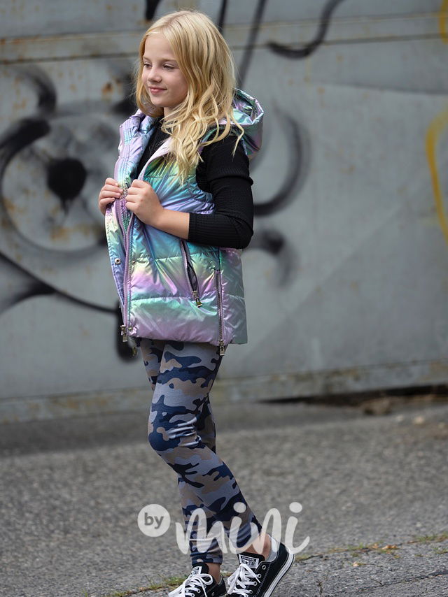 Rainbow metalická vesta