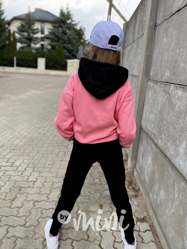 College hoodie mikinová bunda pink