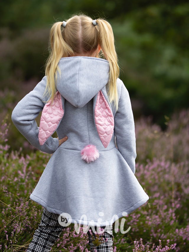 Bunny vyteplený mikčokabátek grey