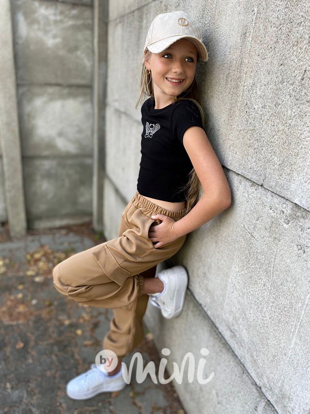 Kapsáčové kalhoty beige