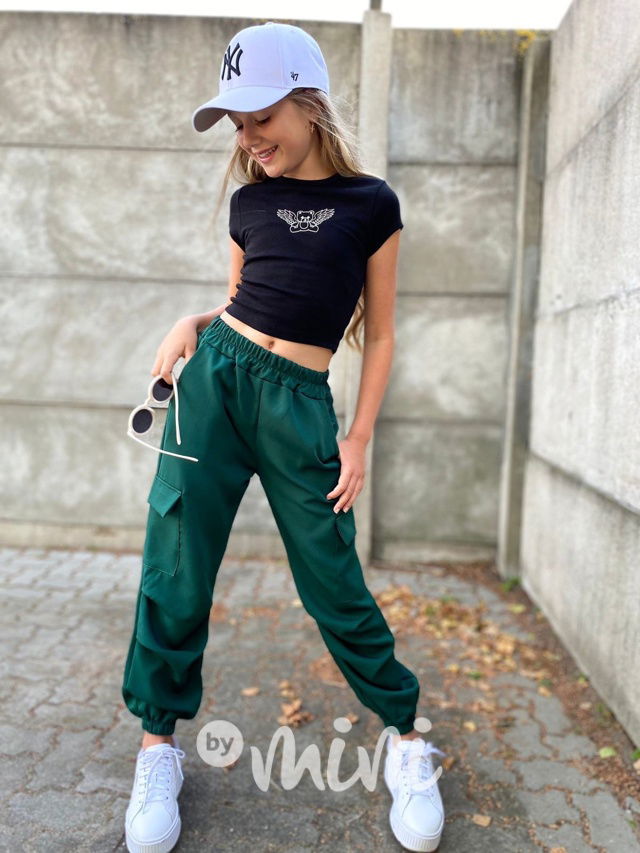 Kapsáčové kalhoty smaragd