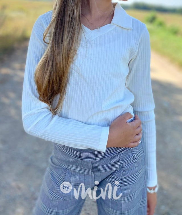 Blůzka s límečkem cream