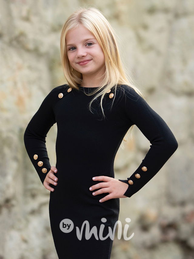 PREMIUM svetříkové šaty černé