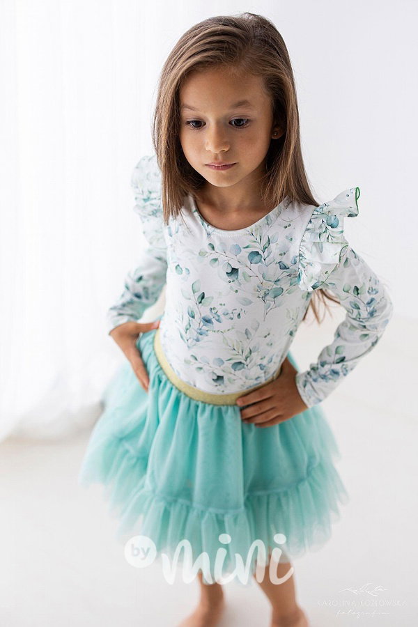 Sweet mint maxi tutu sukně Lily Grey