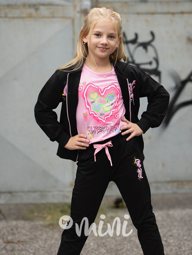 3-dílná teplákovka black