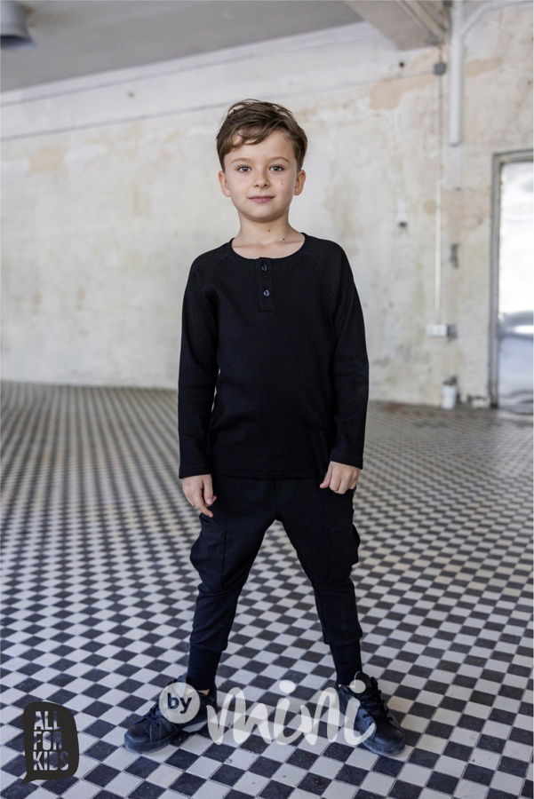 AFK longsleeve Henley triko černé