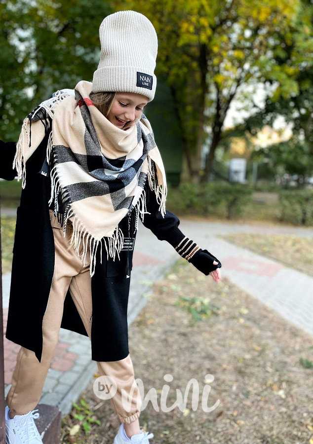 Hipster beanie čepice latte