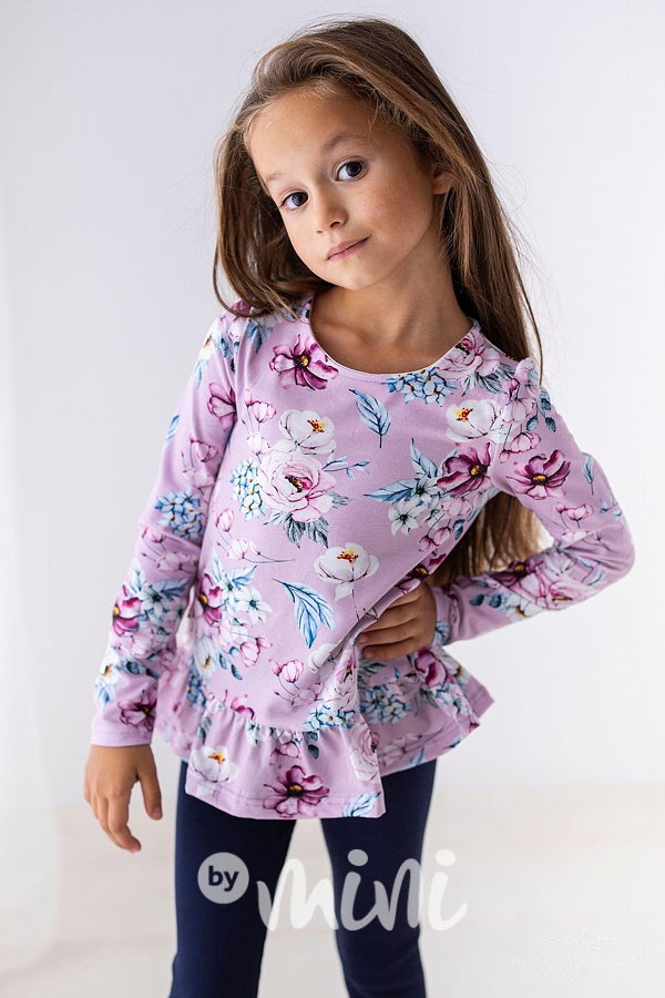 Lily Grey tunika Lila flower