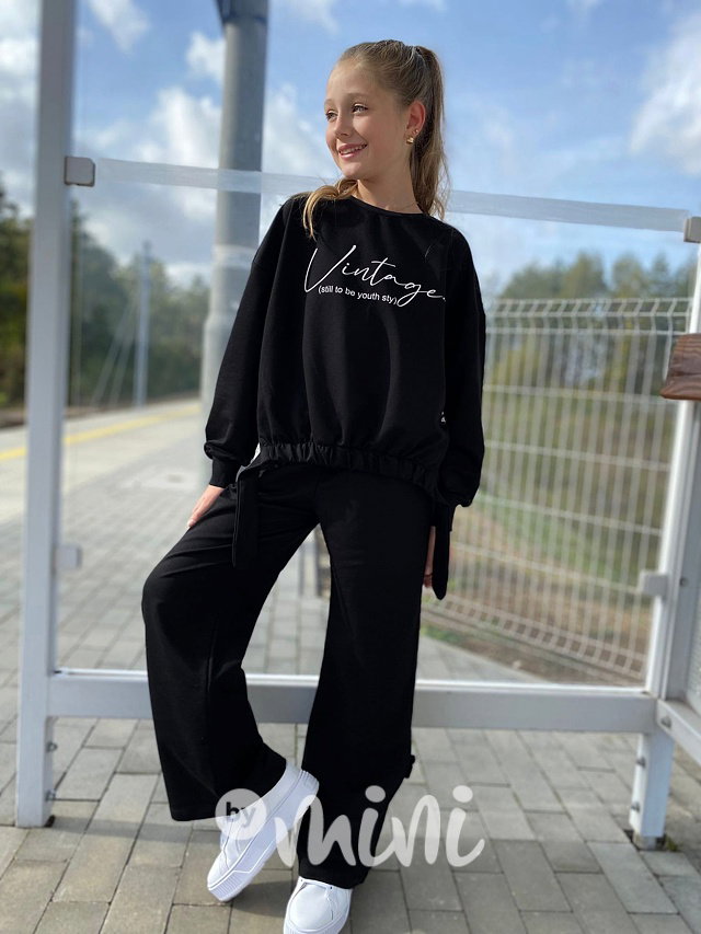Fashion volné kalhoty černé