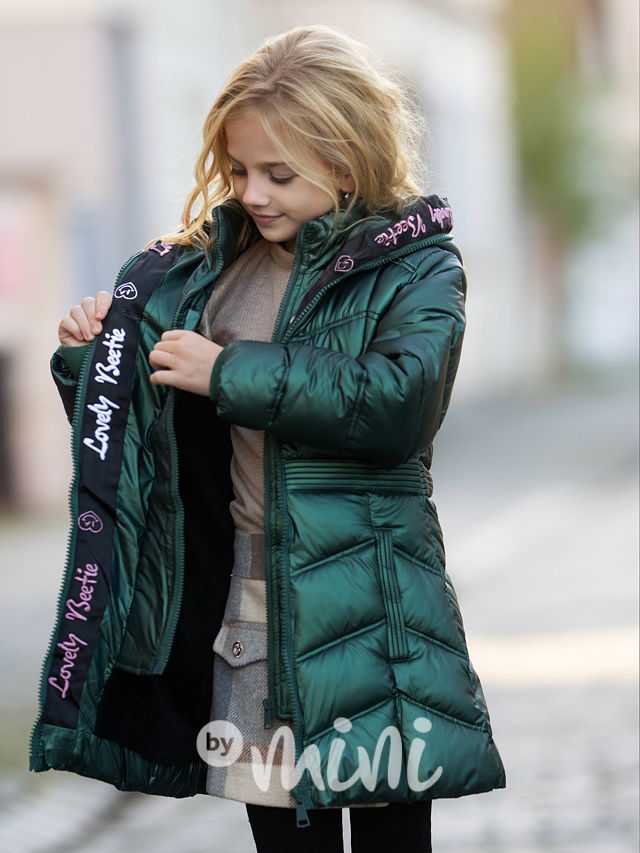 Zimní kabát smaragd Beetie
