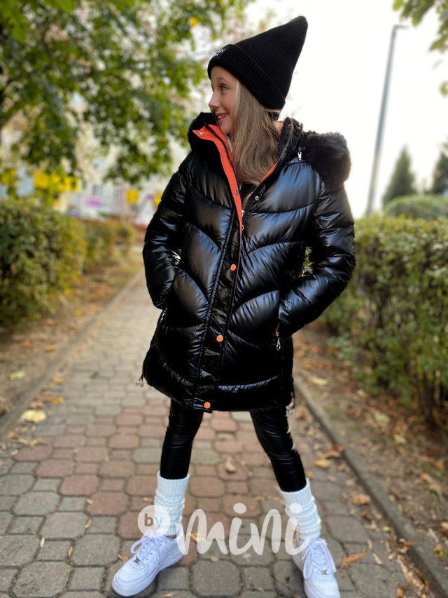 Zimní kabát black/orange