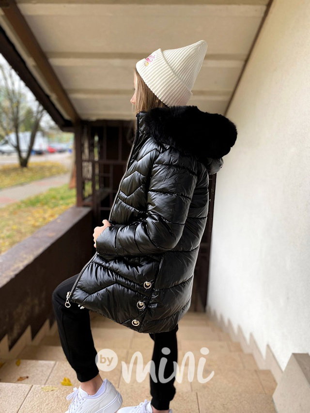 Zimní kabát + rukavice black