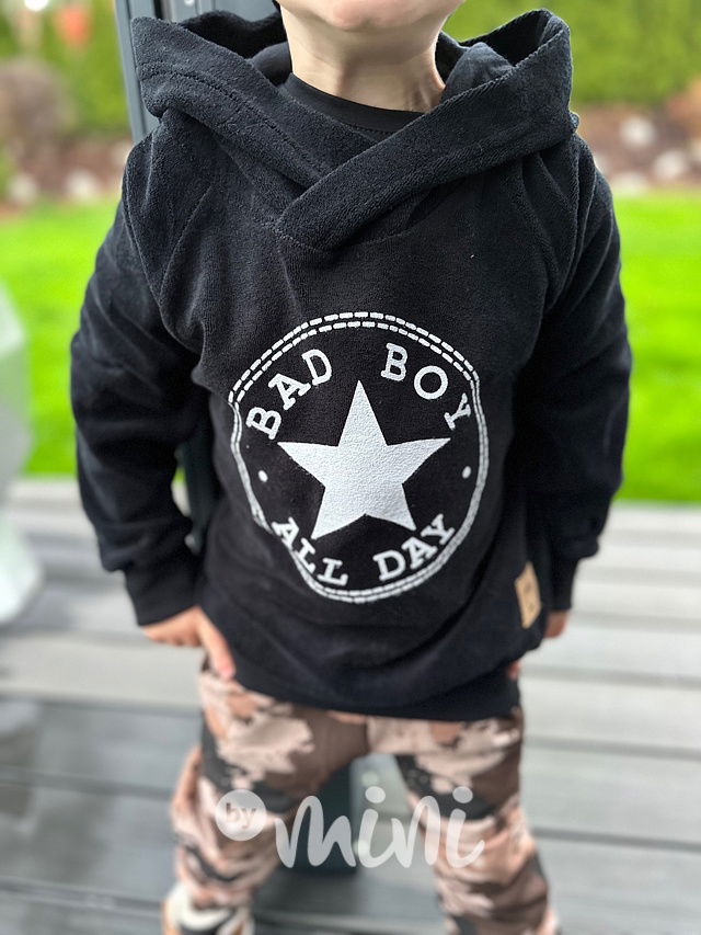 Bad boy froté mikina černá