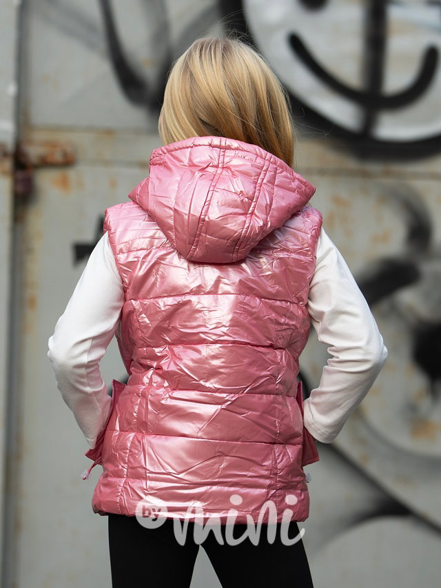 Pink zateplená vesta