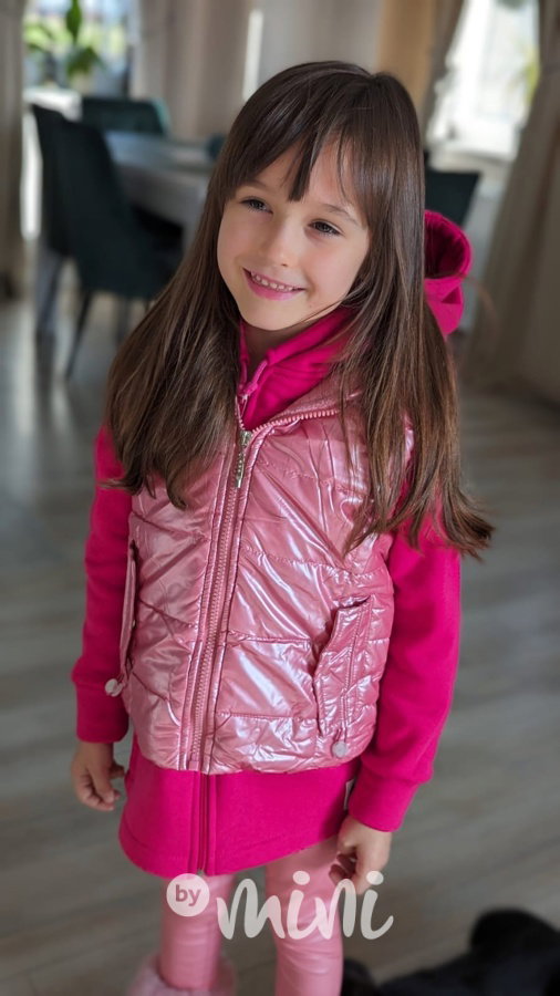 Pink zateplená vesta