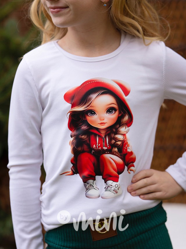 Hoodie girl blůzka bílá