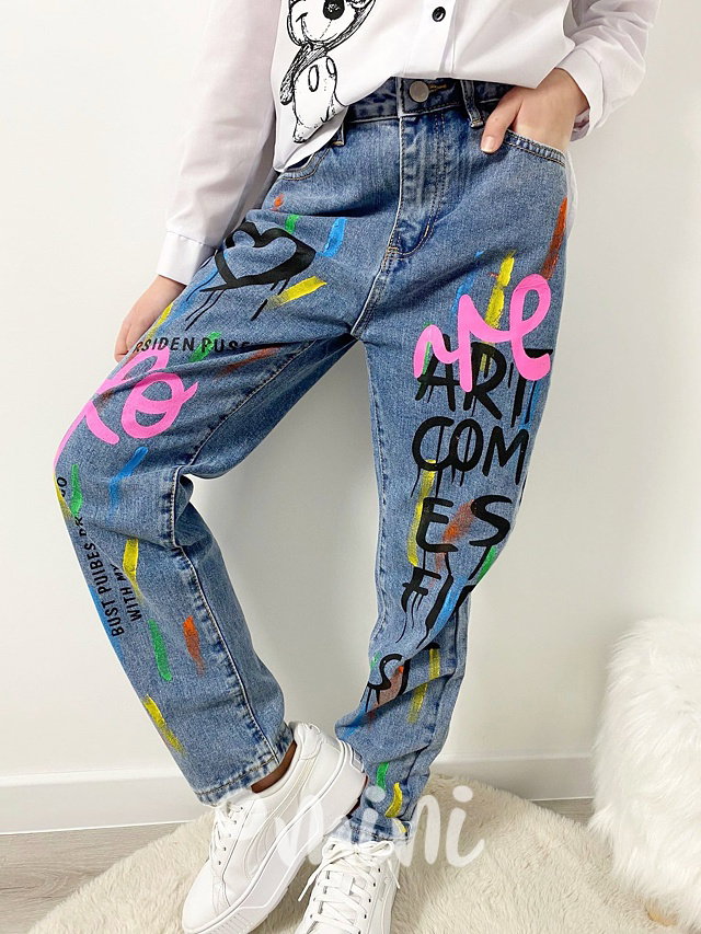 Fashion jeans LOVE art blue