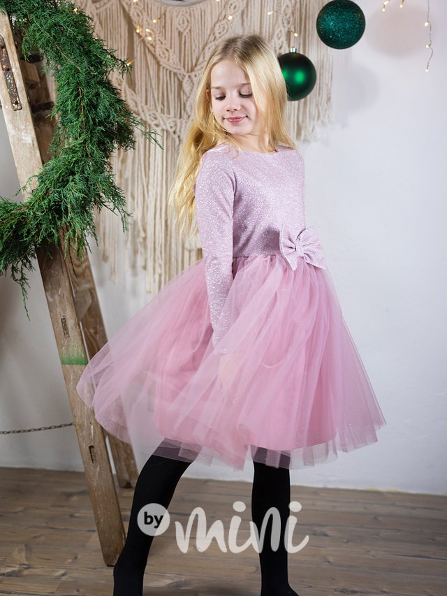 PREMIUM pink tylové šaty