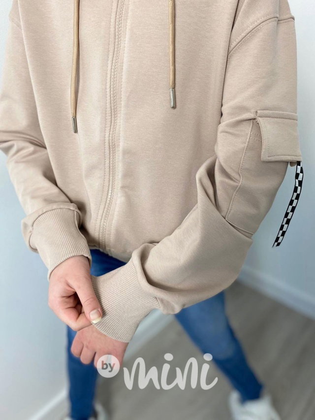 La loca oversize mikina béžová