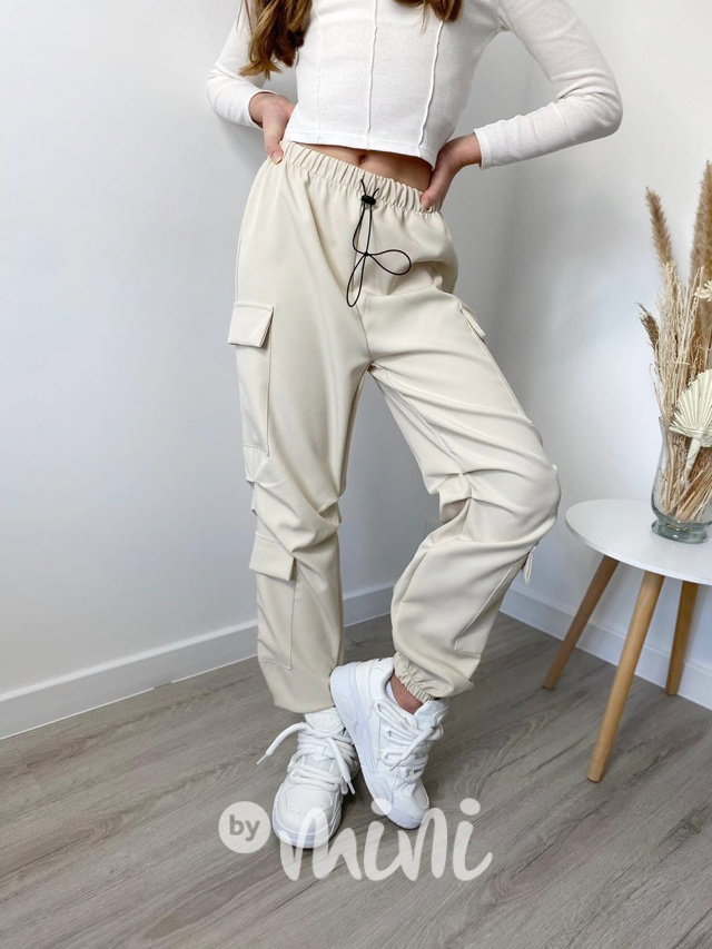 Jarní sporty cargo kapsáče ivory