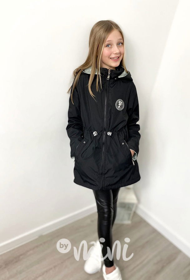 Oboustranná jarní parka black