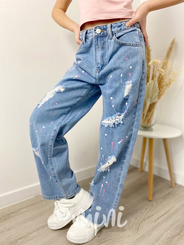 Splash ripped jeans
