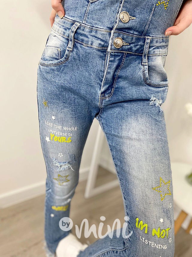 Stretch jeans lacláče se zdobením