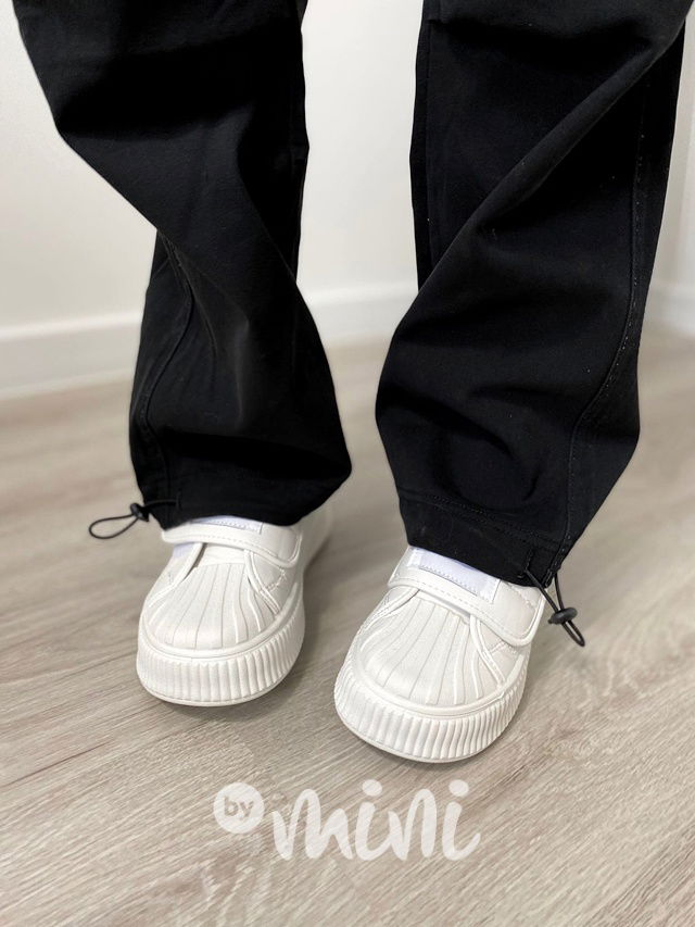 Maxi fashion švédy se šňůrkami černé